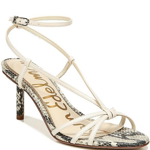 Sam Edelman Pippa Ankle Strap Leather SUMMER SNAKE Sandals $165 CLEARANCE - Picture 1 of 10